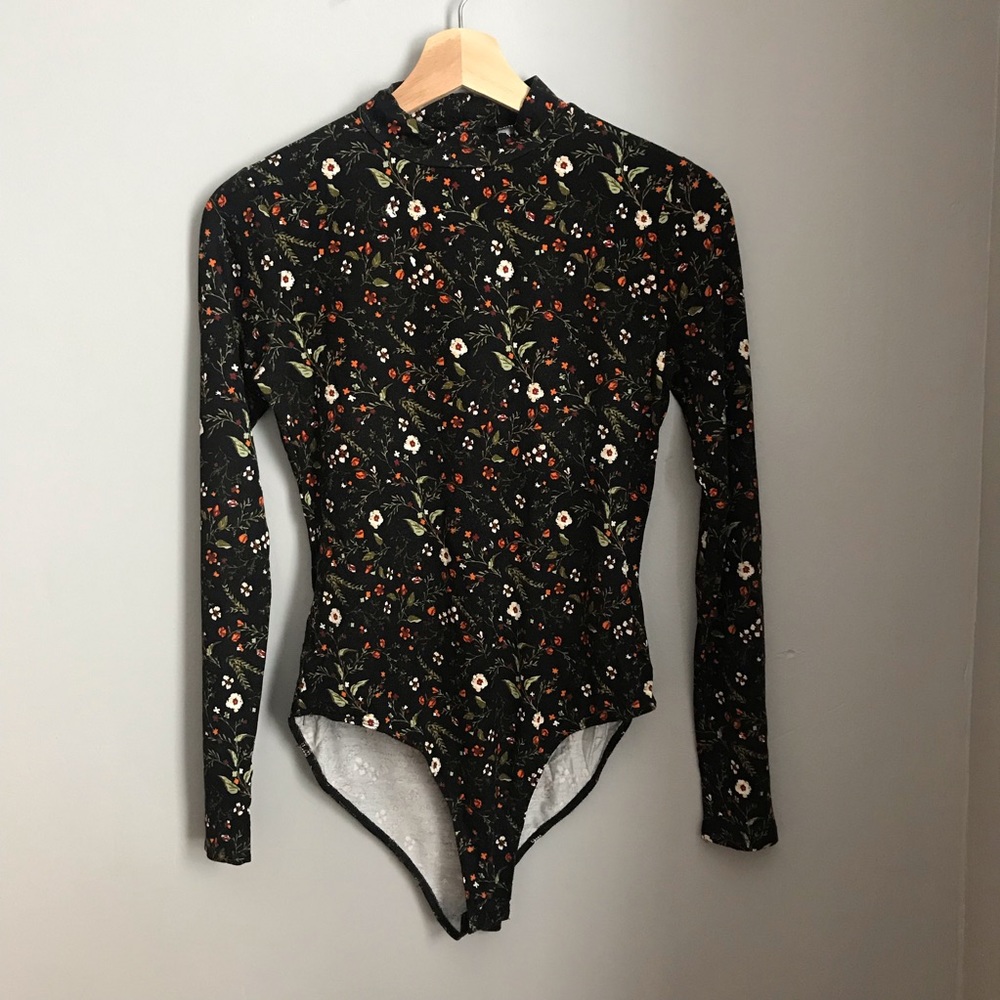Mockneck Floral Body Suit